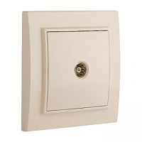 EKF Лондон Розетка TV 75Ом 5-862МГц бежевая (EEA00-027-20)