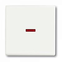 ABB SOLO/FUTURE Клавиша  (1 шт) с красной линзой davos/альпийский белый  (1789-84-500)  (2CKA001751A3091)