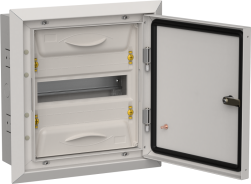 TITAN 5 Корпус металлический ЩРв-12 (1х12) 380х365х130мм IP31 серый (одна дверь) IEK