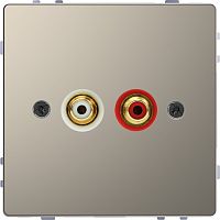 SCHNEIDER ELECTRIC Аудиорозетка D-Life с модулем тюльпан никель SD (MTN4350-6050)