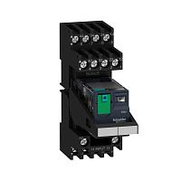 SCHNEIDER ELECTRIC Комплект в сборе: реле, колодка, маркировка,   скоба,4С/О,=24В,6А (RXM4AB1BDPVM)