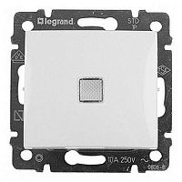 LEGRAND VALENA Выключатель одноклавишный, в рамку, с подсветкой, белый (694261)