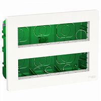 SCHNEIDER ELECTRIC UNICA SYSTEM+ БЛОК скрытой установки 2х4 АНТИБАКТЕРИАЛЬНЫЙ (NU171820)