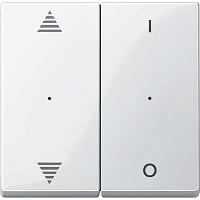 SCHNEIDER ELECTRIC SM Клавиша для модуля двухкнопочного выключателя рисунок ВВ/ВН и I/O полярный белый  (MTN619619)