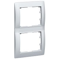 LEGRAND Galea Life Рамка 2 поста вертикальная aluminium (771306 )