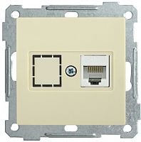 IEK РK11-1-Б Розетка компьютерная RJ45 Cat6 BOLERO кремовый IEK  (EKB16-01-K33)