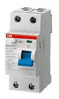 ABB Выключатель дифференциального тока  (УЗО) 2п 40А 100мА F202 АС  (F202 AC-40/0,1)  (2CSF202001R2400)