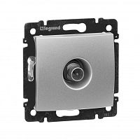 LEGRAND VALENA Розетка телевизионная TV проходная в рамку алюминий 14дБ (770131 )