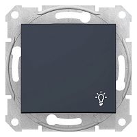 SCHNEIDER ELECTRIC Sedna Выключатель-кнопка с символом Свет графит (SDN0900170)