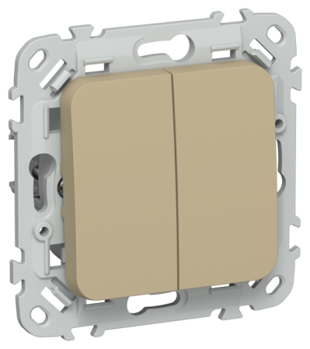 FLITE Выключатель 2-клавишный 10А хаки (FI-V20-0-10-1-K59)