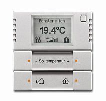 ABB Терморегулятор комнатный с дисплеем FM серебристый алюминий (6134-0-0275)