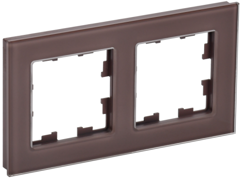 BRITE Рамка 2 -местная РУ-2-2-БрТБ стекло темная бронза IEK (BR-M22-G-K45) BRITE Рамка 2 -местная РУ-2-2-БрТБ стекло темная бронза IEK (BR-M22-G-K45)