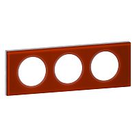 LEGRAND Рамка, трехпостовая, смальта кармин (069473 )