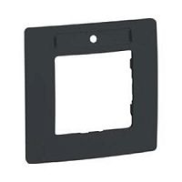 LEGRAND ETIKA Рамка с держателем для маркировки 1 пост антрацит (672586 )