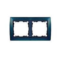 SIMON Рамка на 2 поста, S82, синий металлик - графит (82824-64)