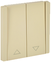 IEK FORTE&PIANO Выключатель жалюзи 10А FP411 ваниль  (FP-V15-0-10-1-K10)