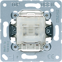 JUNG Выключатель самовозвратный 1-клавишный  (2-полюсный). Механизм. 10A 250V (502TU)