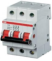ABB Рубильник 3п E203r 100A рычаг красный  (E203/100R)  (2CDE283001R0100)