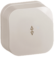IEK GLORY Выключатель одноклавишный  наружный проходной кремовый (EVH12-K33-10)