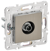 IEK SKANDY Розетка TV проходная SK-A17N никель  (SK-A10-P-K50)