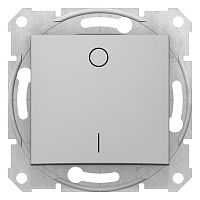 SCHNEIDER ELECTRIC Sedna Выключатель одноклавишный 2п в рамку алюминий (SDN0200160)
