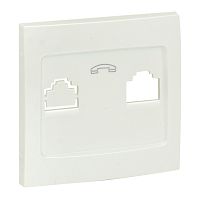 EKF Валенсия лицевая панель розетки Phone 1-местная жемчуг  PROxima (EST01-L-034-50)