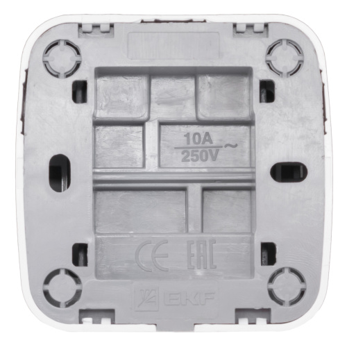 EKF Выключатель Минск двухклавишный ОП 10А белый Basic (EGV10-023-10) фото 3