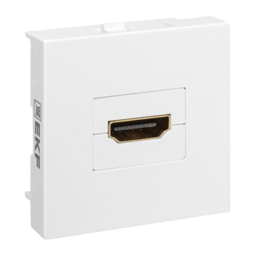 EKF Розетка HDMI 45x45, 2 модуля, 1 гнездо, без индикатора, белая EKF (E2MR-21HDMI-10)