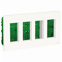 SCHNEIDER ELECTRIC UNICA SYSTEM+ БЛОК скрытой установки 4х2 БЕЛЫЙ (NU174418)