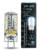 GAUSS Лампа светодиодная LED 3Вт 4100K GY6.35 AC150-265V  (107719203)