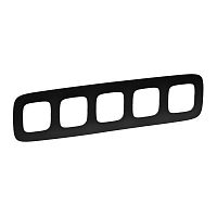 LEGRAND Valena ALLURE Рамка 5 постов матовый черный универсальная (754405 )