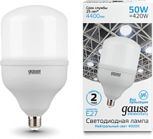 GAUSS Лампа светодиодная LED 50Вт T140 E27 4400lm 180-240V 4000K Elementary  (63225)