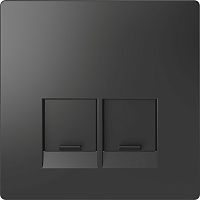 SCHNEIDER ELECTRIC Накладка центральная D-Life для 2-х модульных разъемов поле для надписи SE антрацит SD (MTN4572-6034)