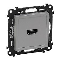 LEGRAND Valena LIFE Розетка для аудио/видео устройств HDMI Тип А С лицевой панелью Алюминий (753371 )