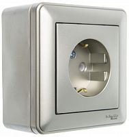 SCHNEIDER ELECTRIC W59 коробка подъемная для наружного монтажа с рамкой 1-местная, шампань (KP-152-48)