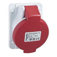 SCHNEIDER ELECTRIC Розетка скрытая угловая 16А 3P+N+E IP44 380В быстрозажимные клеммы (PKY16F435)
