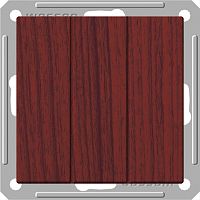 SCHNEIDER ELECTRIC W59 Выключатель трехклавишный скрытый в рамку 16А мореный дуб (VS0516-351-9-86)