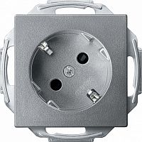 SCHNEIDER ELECTRIC Механизм розетки Schuko 45гр. алюминий (MTN2370-0460)