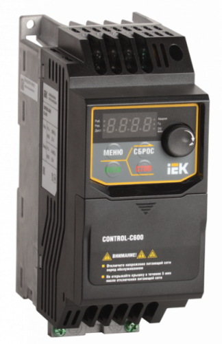 IEK Преобразователь частоты CONTROL-C600 380В 3Ф 0.75кВт (CNT-C600D33V0075TM)