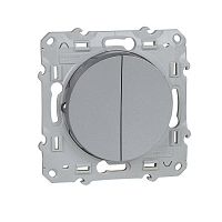 SCHNEIDER ELECTRIC ODACE Переключатель двухклавишный алюминий (S53R213)