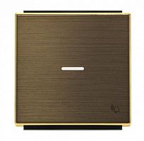 ABB Клавиша для 1-клавишных выключателей/переключателей/кнопок с символом ЗВОНОК и линзой подсветки, серия SKY, цвет античная ла (2CLA850430A1201)