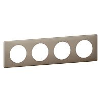 LEGRAND Рамка, четырехпостовая, грэй перкаль (066724 )