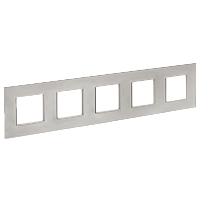 IEK SKANDY Рамка 5-местная SK-F25Sh стекло шампань  (SK-M52-G-K37)