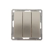 SCHNEIDER ELECTRIC W59 Выключатель трехклавишный скрытый в рамку 16А шампань (VS0516-351-4-86)