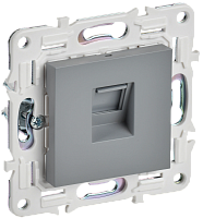 IEK SKANDY Розетка компьютерная RJ45 кат.6 SK-K02Gr серый  (SK-K10-2-K03)
