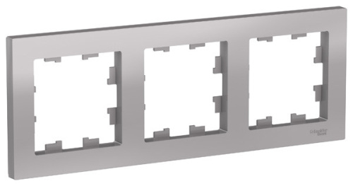 Systeme Electric ARTGALLERY Рамка 3-постовая, универсальная, алюминий (GAL000303)