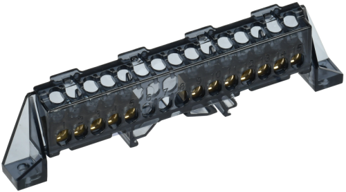 IEK TEKFOR Шина N ноль в комбинированном DIN-изоляторе Стойка 6х9-(5+7)-Ч  (TF-NN10-57-DP-K02)