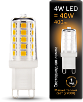 GAUSS Лампа светодиодная LED 4вт 185-265в G9 теплый, капсульная  (107309104)