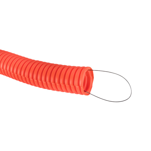 EKF Труба ПНД гибкая гофр. д.32мм, тяжёлая с протяжкой, 25м, цвет оранжевый (tpnd-32-to) фото 3