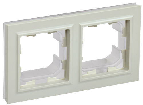 BRITE Рамка 2 поста IP44 РУ-2-БрКр-44 бежевый (BR-M22-44-K10)